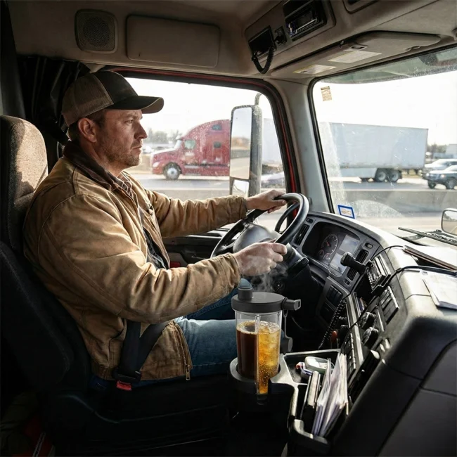 Trukc Driver with Infinity Cup